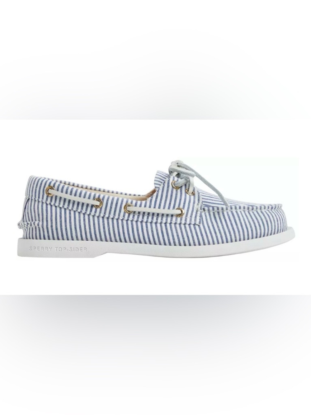 Sperry NWT Original 2 Eye Boat shoes Top Siders navy & white women’s 8 - Picture 2 of 9
